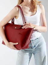 Longchamp Le pliage green Besace Rouge-vue-porte