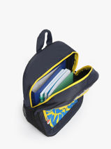 Sac  Dos 2 Compartiments Pokemon Bleu pikachu eclair 25IK204P-vue-porte