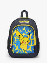 Sac  Dos 2 Compartiments Pokemon Bleu pikachu eclair 25IK204P