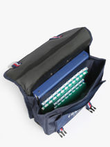 Boekentas Op Wieltjes 2 Compartimenten Federat. france football Blauw fff 25BX203A-vue-porte