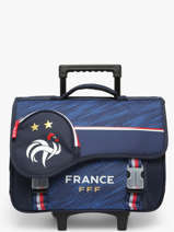 Boekentas Op Wieltjes 2 Compartimenten Federat. france football Blauw fff 25BX203A