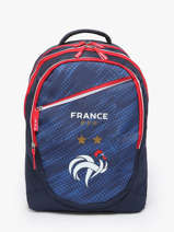 Sac  Dos 3 Compartiments Federat. france football Bleu fff 25BX204B