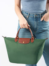 Longchamp Le pliage original Sac port main Vert-vue-porte