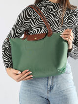Longchamp Le pliage original Schoudertas Groen-vue-porte