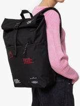 Rugzak Up Roll Basquiat Eastpak Zwart eastpak x basquiat A5BGFBAS-vue-porte