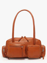 Sac Port paule 90's Cuir Paul marius Orange 90's BASSE90S