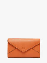 Portefeuille Cuir Yves renard Orange enveloppe 29283