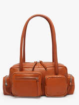 Sac Port paule 90's Cuir Paul marius Orange 90's BASSE90S