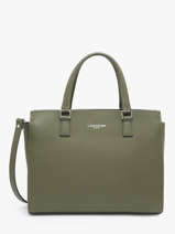 Sac Trapze Smooth Cuir Lancaster Vert smooth 4