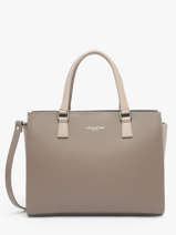 Sac Trapze Smooth Cuir Lancaster Gris smooth 4