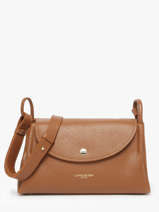 Sac Bandouli�re Accordeon Double Cuir Lancaster Marron accordeon double 89