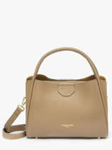 Sac  Main Ida Double Cuir Lancaster Beige ida double 84