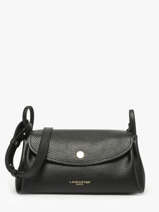 Sac Bandoulire Accordeon Double Cuir Lancaster Noir accordeon double 88