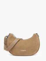 Cross Body Tas Suede Leder Lancaster Beige suede 81