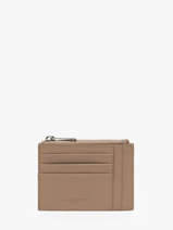 Portefeuille Cuir Lancaster Beige paris pm 22