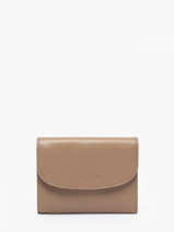 Portefeuille Cuir Lancaster Beige paris pm 24