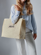 Sac Port paule Beach Papier Miniprix Marron beach Q638-vue-porte