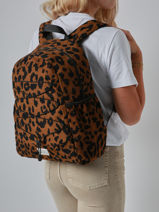 Sac  Dos 1 Compartiment Roxy Marron back to school RJBP4905-vue-porte