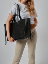 Sac Port paule Format A4 Gallantry Noir format a4 1-vue-porte