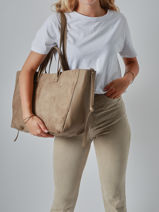 Sac Port paule Format A4 Gallantry Beige format a4 1-vue-porte