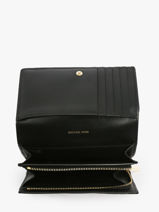 Portefeuille Jet Set Leder Michael kors Zwart jet set T5GJ6D9L-vue-porte