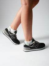 Sneakers En Cuir New balance Noir boy ML574EVB-vue-porte