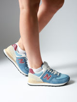 Sneakers En Cuir New balance Bleu boy U574SPR-vue-porte