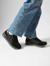 Sneakers En Cuir Remonte Noir women 4-vue-porte