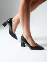 Escarpins  Talon En Cuir Tamaris Noir women 43-vue-porte