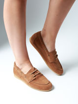 Chaussures Bateau En Cuir Tamaris Marron women 44-vue-porte