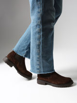 Enkellaarsjes Uit Leder Tamaris Bruin women 41-vue-porte