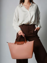 Longchamp Le pliage original Sac port main Rose-vue-porte