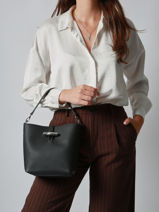 Longchamp Le roseau Sac port travers Beige-vue-porte