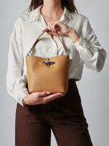 Longchamp Le roseau Cross body tas Bruin-vue-porte