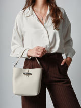 Longchamp Le roseau Cross body tas Beige-vue-porte