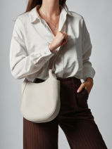 Longchamp Le foulonn� Sac port� travers Blanc-vue-porte