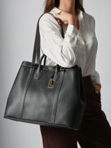 Cabas Belleville Cuir Lancel Beige belleville A13738-vue-porte