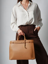 Cabas Faubourg Cuir Lancel Marron faubourg A13792-vue-porte