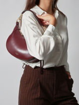 Sac Bandoulire Origami Cuir Lancel Rouge origami A13313-vue-porte