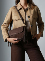 Schoudertas Country Leder Etrier Bruin country ECOU145M-vue-porte