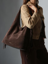 Sac Port paule L Country Cuir Etrier Marron country ECOU154L-vue-porte