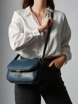 Cross Body Tas M Tradition Leder Etrier Blauw tradition ETRA059M-vue-porte