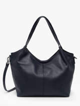 Sac Port� �paule Caviar Cuir Milano Bleu caviar CA25061