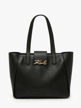 Sac Port paule K Signature Cuir Karl lagerfeld Noir k signature A3W30133