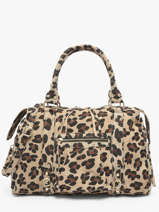 Sac Port paule Velvet Leopardo Cuir Milano Beige velvet leopardo VL24095