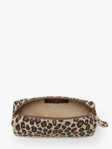 Trousse Cuir Milano Beige velvet leopardo VL22116-vue-porte