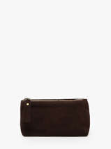 Trousse Cuir Milano Marron velvet VE22114