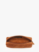 Trousse Cuir Milano Orange velvet VE22116-vue-porte