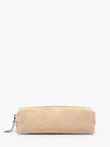 Trousse Cuir Milano Beige velvet VE22116