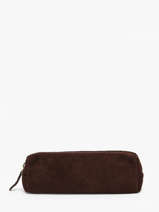 Trousse Cuir Milano Marron velvet VE22116